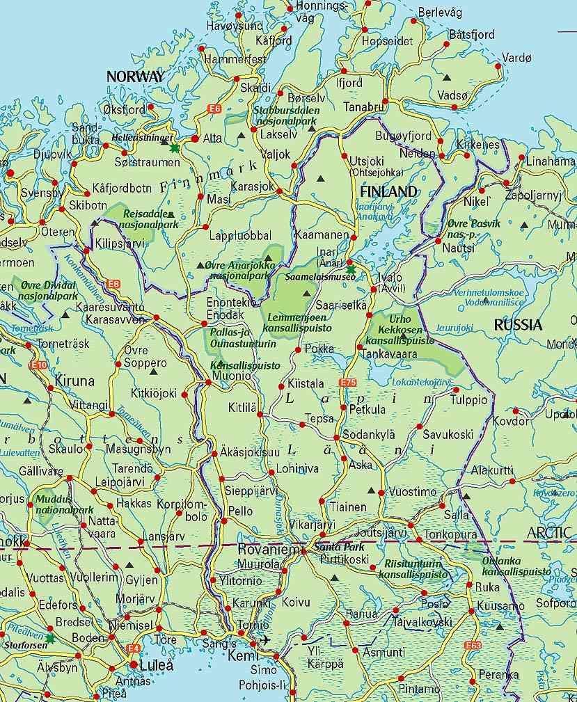แผนที่ของฟินแลนด์และ finland_ regions. kgm