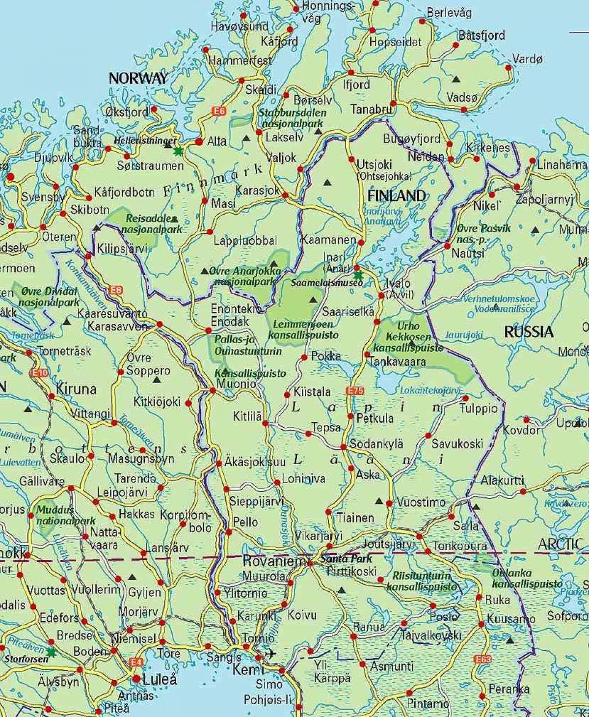 แผนที่ของฟินแลนด์และ finland_ regions. kgm