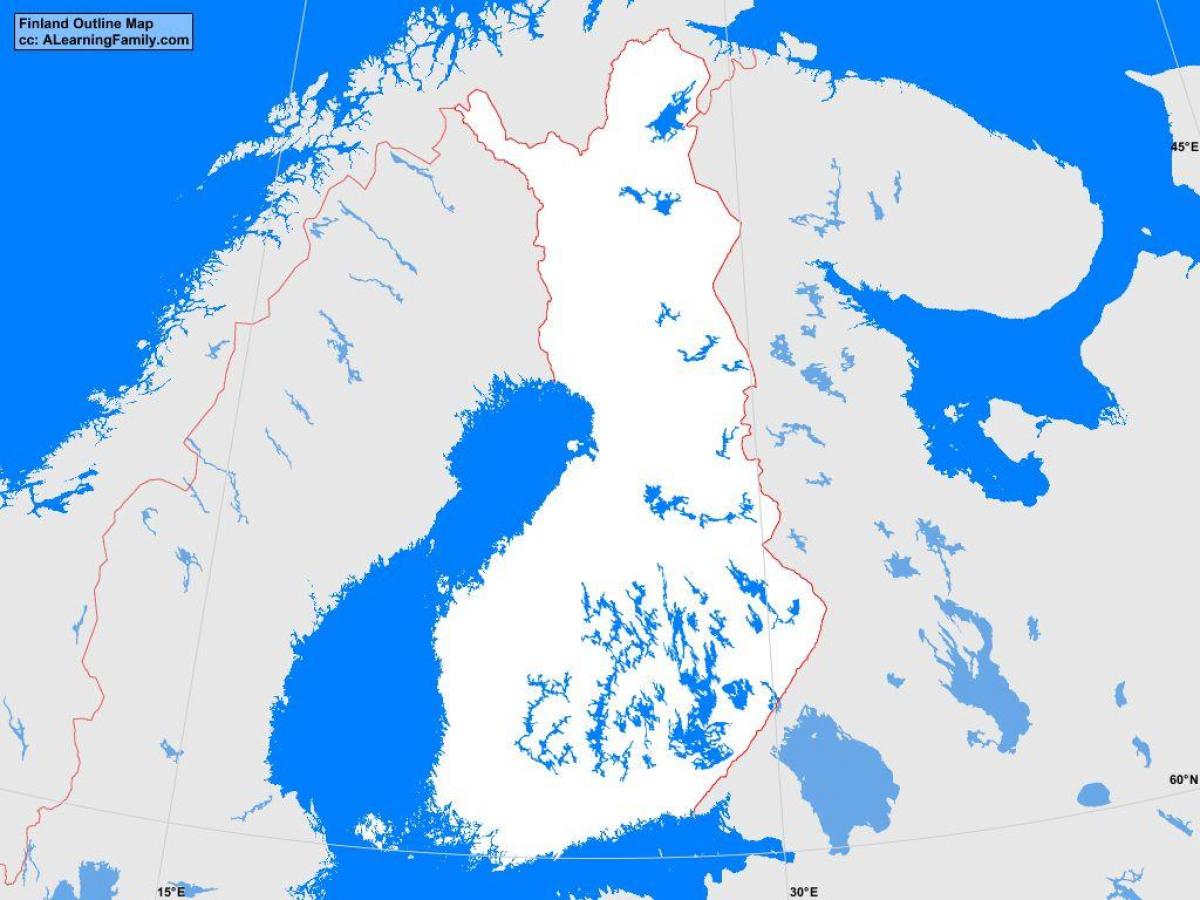 แผนที่ของฟินแลนด์เส้น