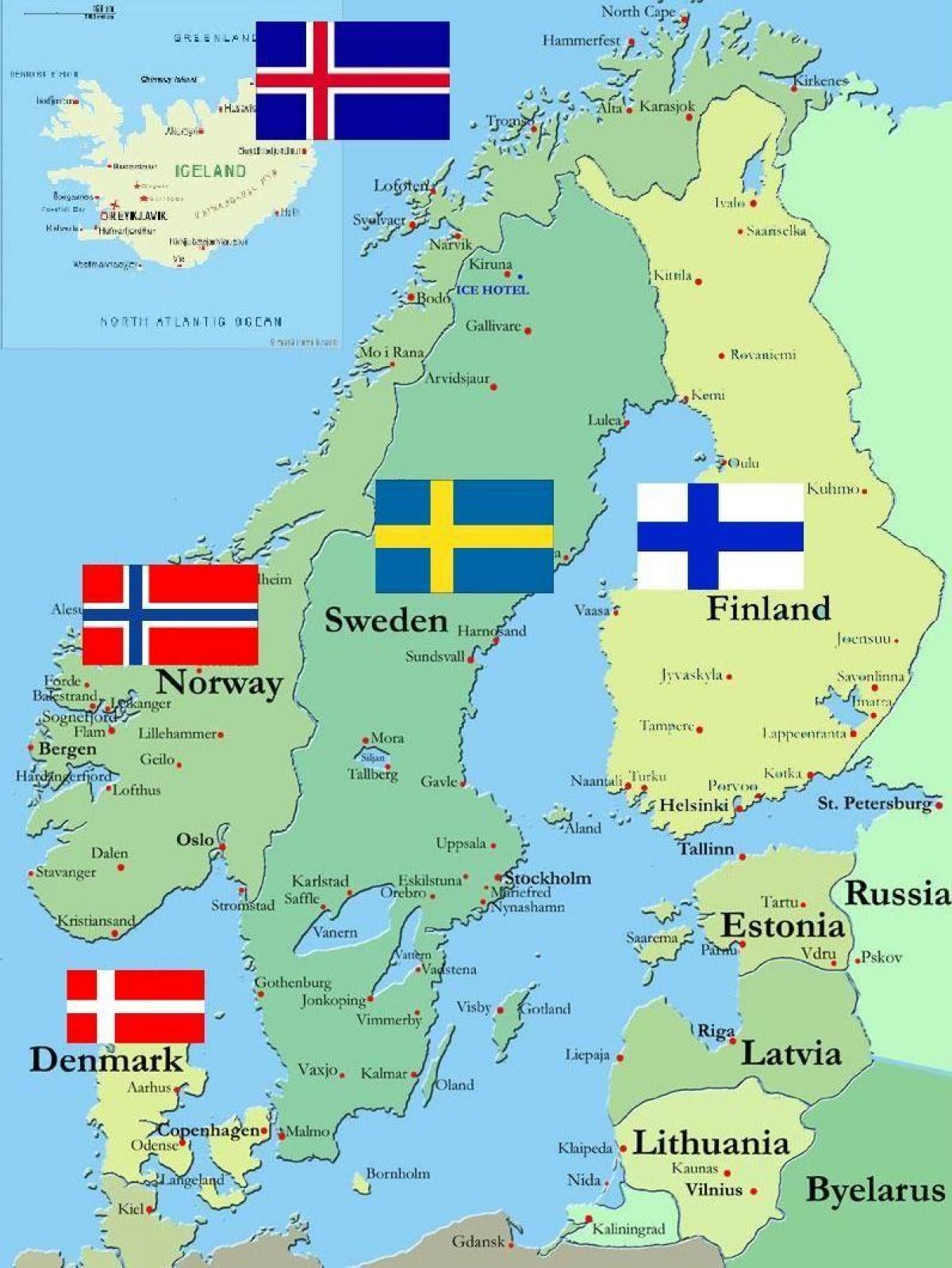 ฟินแลนด์ในแผนที่ของโลก