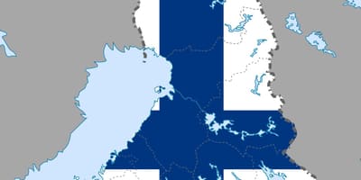 ฟินแลนด์บนแผนที่ธง