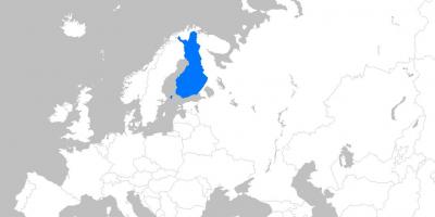 ฟินแลนด์อยู่บนแผนที่ของยุโรป